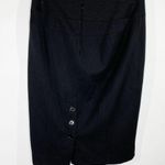 EXPRESS Design Studio Black Pinstripe Button Back Pencil Skirt Women's Size 0 Photo 0