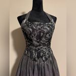 EUC Bari Jay Gray and Silver Elegant Corset Dress size 3 Photo 1