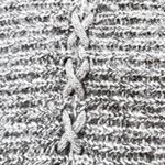 XOXO  Women's Gray Cable Knit Faux Fur Trim Open Front Cardigan Sweater M Photo 5