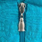 Vintage Women's Teal Stan Herman Chenille Robe Bathing Suit Cover Up Size L Blue Size L Photo 6