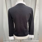 Kate Hill  Black V-Neck Silk Blend Knit Sweater Shirt size M Photo 1