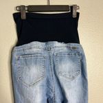1822 Denim  Maternity Skinny Jeans Light Wash Distressed Faded Pull On Sz‎ 6 / 28 Photo 4