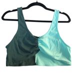 Wild Fable Womens Crop Tank Top Textured Colorblock Aqua Green XL Photo 2