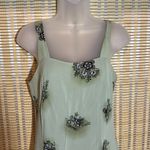 American Eagle  Outfitters Y2K Pale Army Green Floral Sleeveless Mini Dress 4 Photo 1