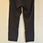 Lululemon  Leggings sz 4 Black Print Cropped Length Leggings Photo 5