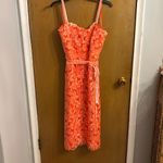 Alex Marie Vibrant orange lace overlay dress Photo 1