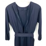 Lands' End Vintage  Wool Crewneck Dress Belted Knee Length Polyester Lined Skirt 8 Photo 14