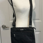 Baggallini  Dark Gray Crossbody Travel Bag Purple Lining Adjustable‎ Strap Photo 0