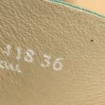 Fly London  Leather Mules Block Heel EU 36 / 5.5-6 Jade Green Comfort Shoes Photo 12