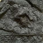 Jenny Jen Black Embroidered Floral Lace RACERBACK PADDED BRALETTE Spandex SZ L Black Size L Photo 5