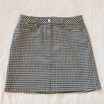 Talbots Denim Pencil Skirt Gingham Black and White 8 Petite NEW NWT Photo 1