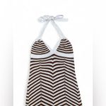 Forever 21 Knit brown and white halter neck mini dress with open back Photo 1