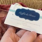 12PM by Mon Ami Pink Polka Dot and Stripe 3/4 inch grey sleeve top Photo 1