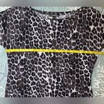 EXPRESS  Mini Dress Black/Purple Leopard Print Size L Photo 3