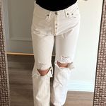 AGOLDE 90's Mid Rise Loose Fit White Jeans Size 26 in Vanish White Photo 5