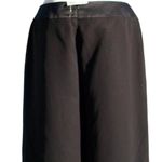 Cache Black Wide Leg Lined Self Belt Crop Pant Gaucho New $128 NWT Flat Front Photo 4