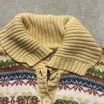 Mountain Lake Vintage Nordic MultiColor Pattern Faire Isle Button Down Sweater Photo 1