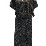 Bloomchic Black White Floral Faux Wrap Dress Size 28 Photo 0