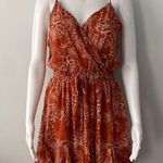 Trixxi Orange Ruffled Wrap Sundress Photo 0