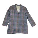 J. Jill size large new barley Multicolor Plaid Blazer lightweight blue red acada Photo 0