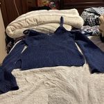 Aeropostale  Cold Shoulder Crop Sweater Sz L Photo 1