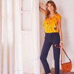 Sézane Sèzane Adelie Silk Blouse Saffron Flowers FR34 Photo 4