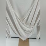 Abercrombie & Fitch Abercrombie soft brushed fleece long sleeve wrap front white bodysuit size XL Photo 5