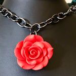 Red Rose Gun Metal Gothic New Photo 5