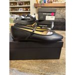 Marc Fisher Women's Espina Mary Jane Ballet Flat Leather Black Size US 8.5 Photo 3