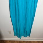 Fresh Produce Maxi Jersey Cotton Made in USA Dress M Blue Beach Coastal Casual Photo 4