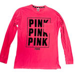 Victoria's Secret Pink Black Logo Graphic Pink TShirt Size XS Y2K Barbiecore Photo 0