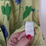 Vintage 90s First Focus Green Button Front Floral Midi Dress 9/10 Size M Photo 3