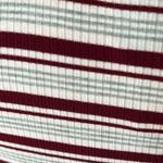 Rue 21 Lace Up Striped Crop Top White Red Gray Photo 7
