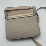 Guess  Rhinestone Logo Eco Ostrich Leather Small Bag Purse Rose And Gray Photo 7