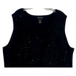 Lane Bryant  Sleeveless Beaded Shimmery Blouse Lightweight Stretch 26 / 28 Black Photo 1