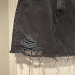 PacSun  Black Cotton Denim Distressed Mini Skirt Zip Front 5 Pocket Size 27” Photo 2