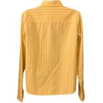 American Eagle  Long Sleeve Yellow Stripe Button Down Shirt Size M Photo 2