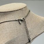 Lia Sophia  Silver Tone Snake Chain Rectangle Reversible Pendant Necklace Photo 6