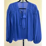Krisa Revolve Los Angeles Chiffon Blouse in Royal Blue Size XS Photo 1