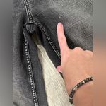 Free People  WE THE FREE DISTRESSED RAW HEM BLACK DOUBLE BUTTON JEANS Photo 8