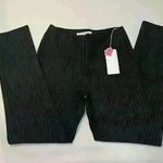 Donna Degnan NWT Women’s Size 2 Black W/ Gray Pin Stripped Straight Leg Slacks Photo 0