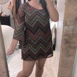 Auditions  size large one shoulder chevron dress Photo 2