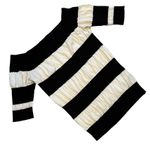 The Limited  Square Neck Wide Striped Black/White Short Sleeve Sweater, Sz S Photo 5