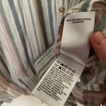 Lucky Brand  Women's Pastel Striped Button Down Workwear Shirt Size Large Photo 7