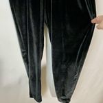 Topshop Women’s Sleeveless Faux Wrap Velvet Jumpsuit Black Size 6 EUC Photo 2