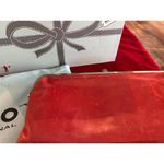 Hobo International Lauren Supple Distressed Red Leather Clutch Wallet Photo 5