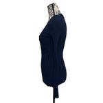 Sundance Navy Blue Ribbed Sweater Fitted Knit Top Fishermen Anglercore XS Y2k Photo 3