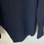 Brochu Walker  black wool blend asymmetrical knit sweater Photo 8