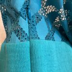 Maje  Risange green diamond crochet flare dress Photo 8