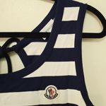 Moncler New Striped Long Dress Navy White Sleeveless Women's Size S Photo 8
